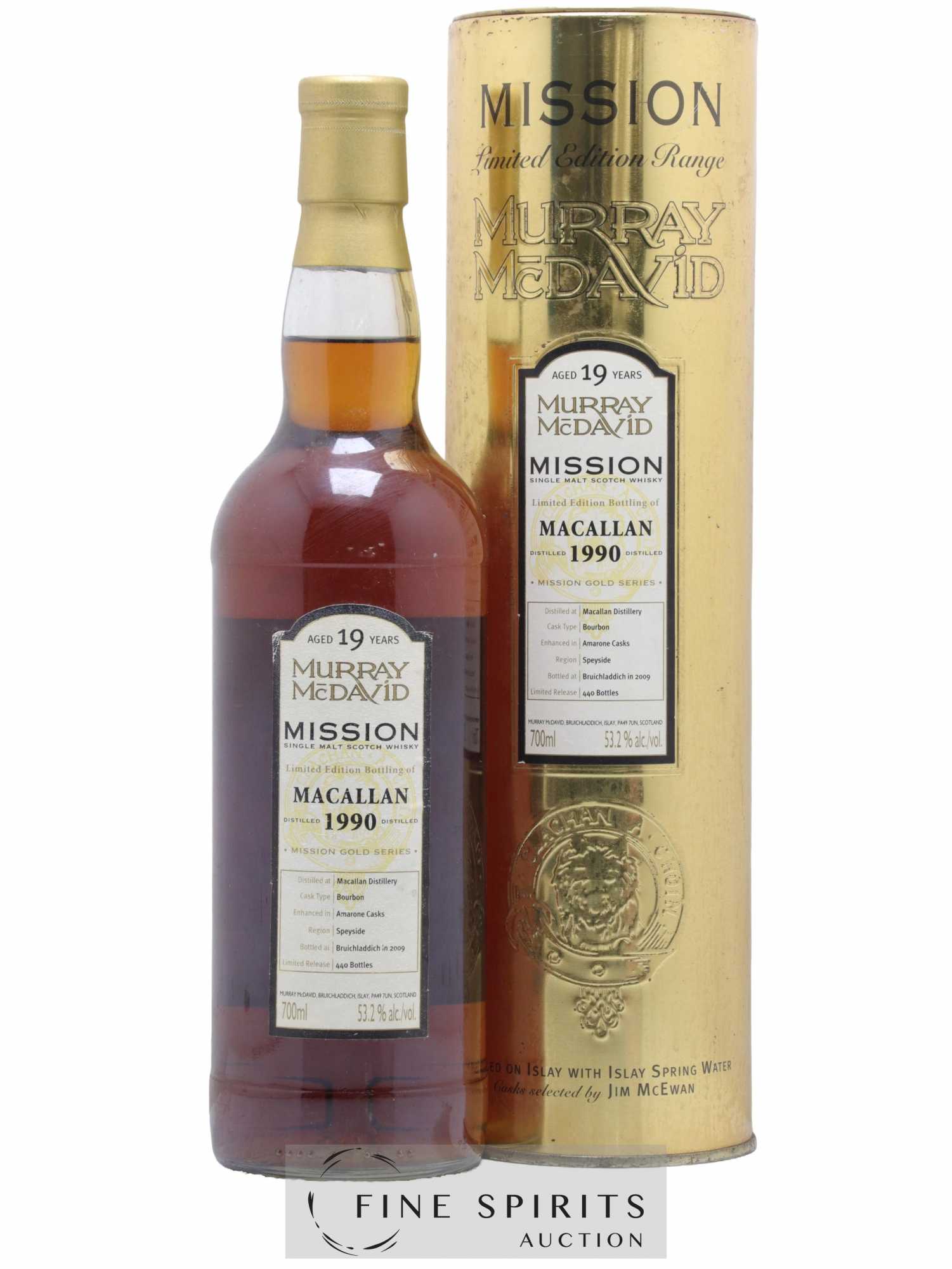 Macallan (The) 19 years 1990 Murray Mc David Mission Gold Series One of 440