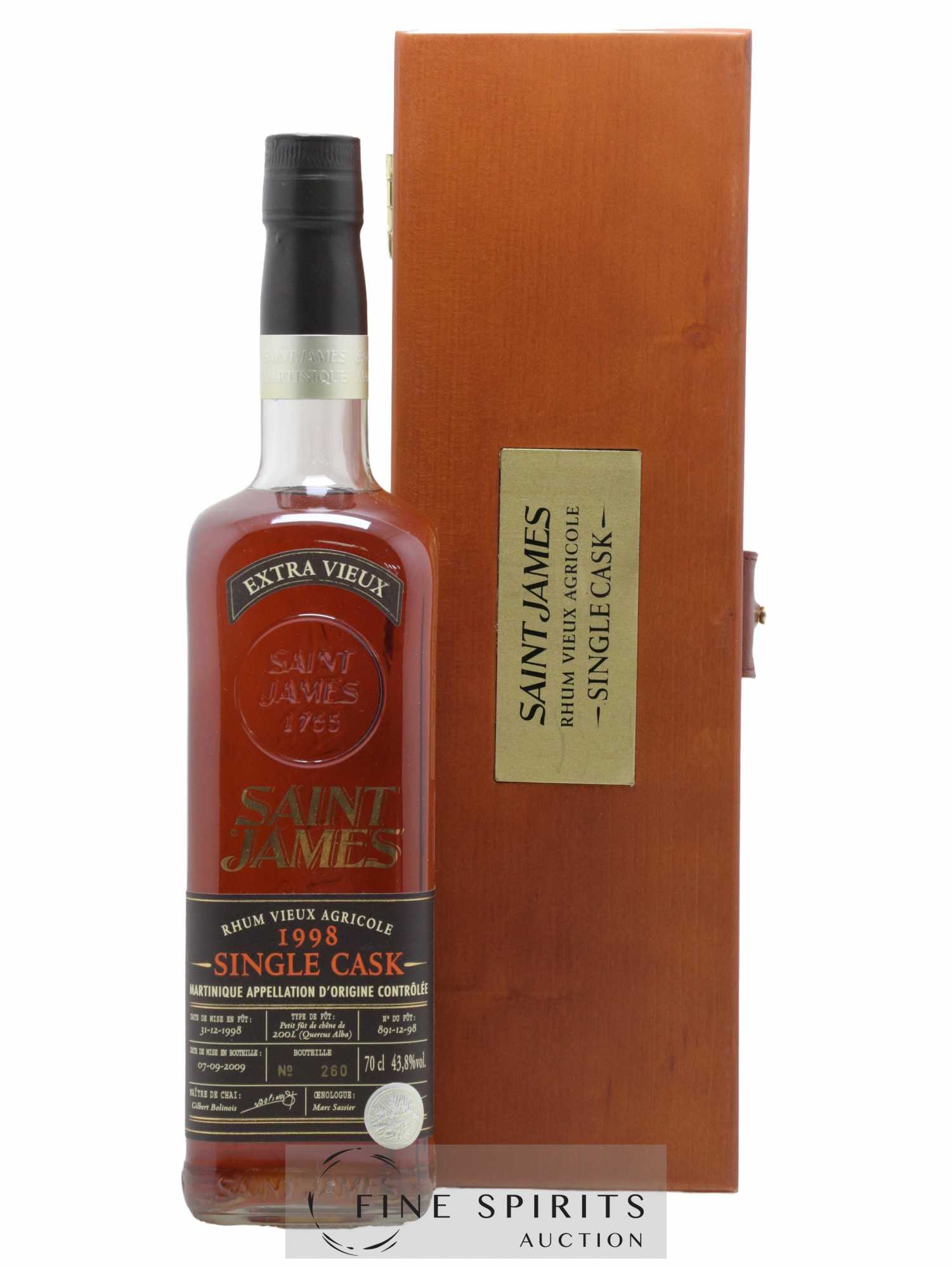 Saint James 1998 Of. Single Cask n°891-12-98 - bottled 2009