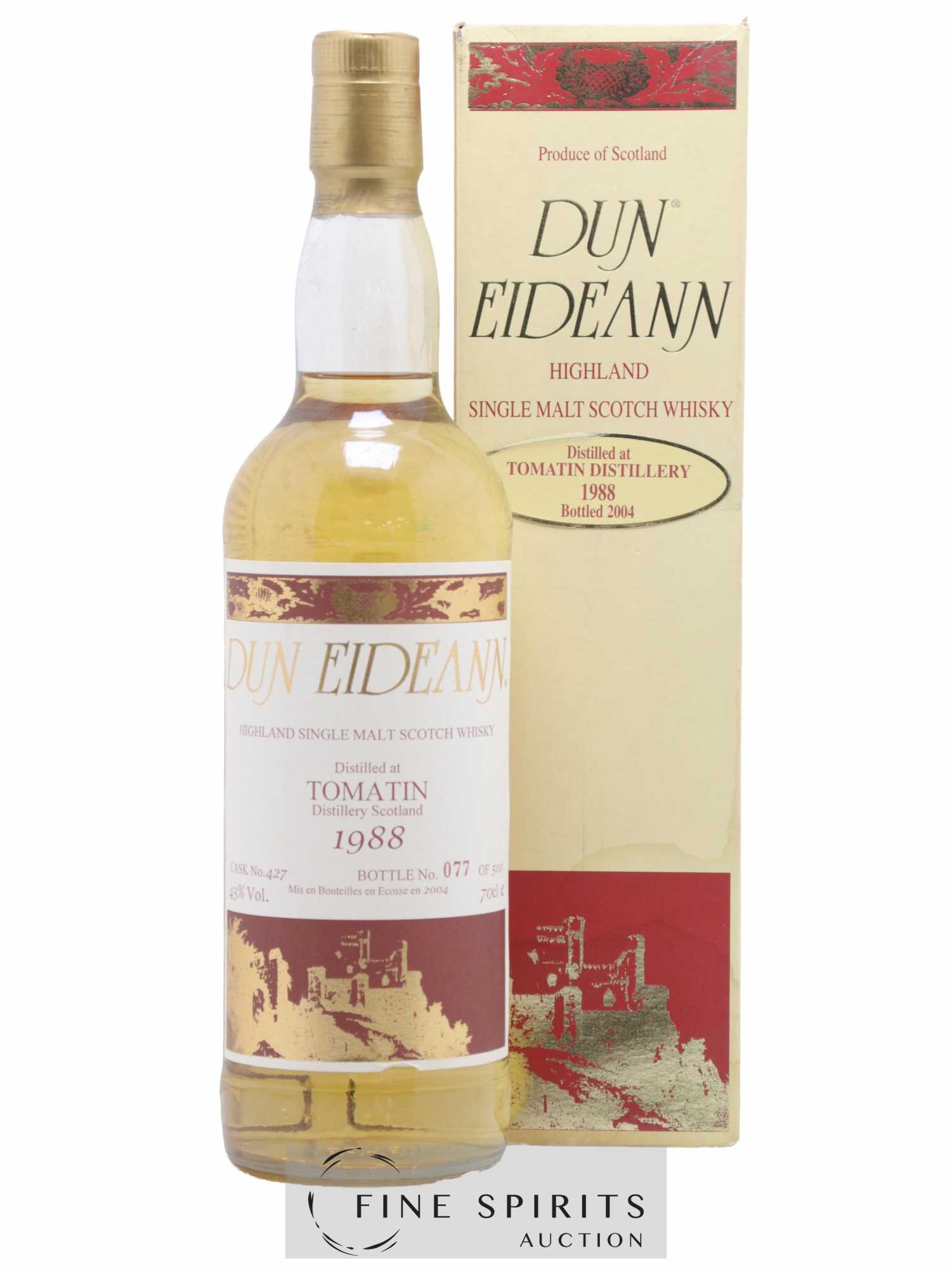 Tomatin 16 years 1988 Dun Eideann Cask n°427 - One of 500 - bottled 2004