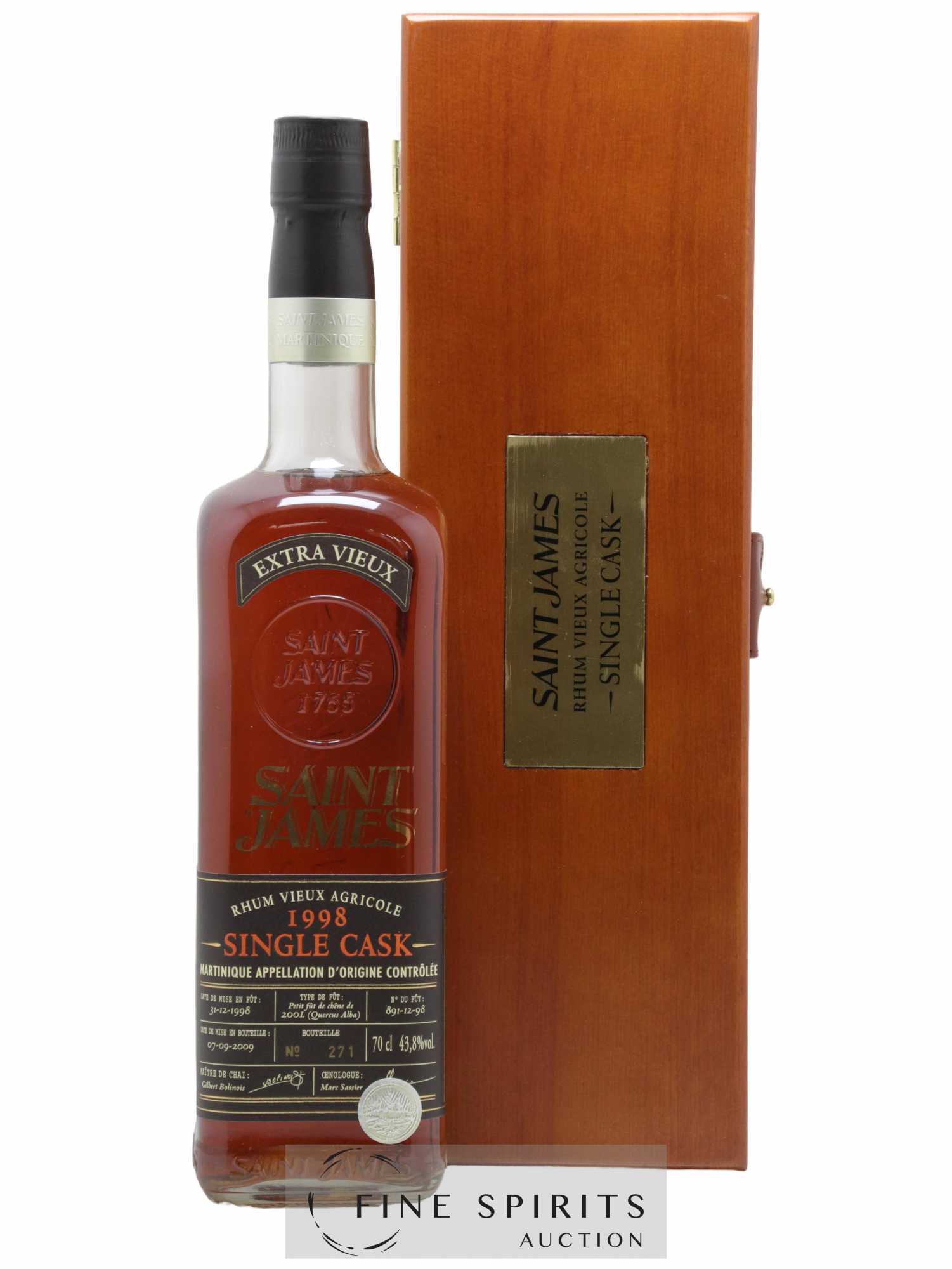 Saint James 1998 Of. Single Cask n°891-12-98 - bottled 2009