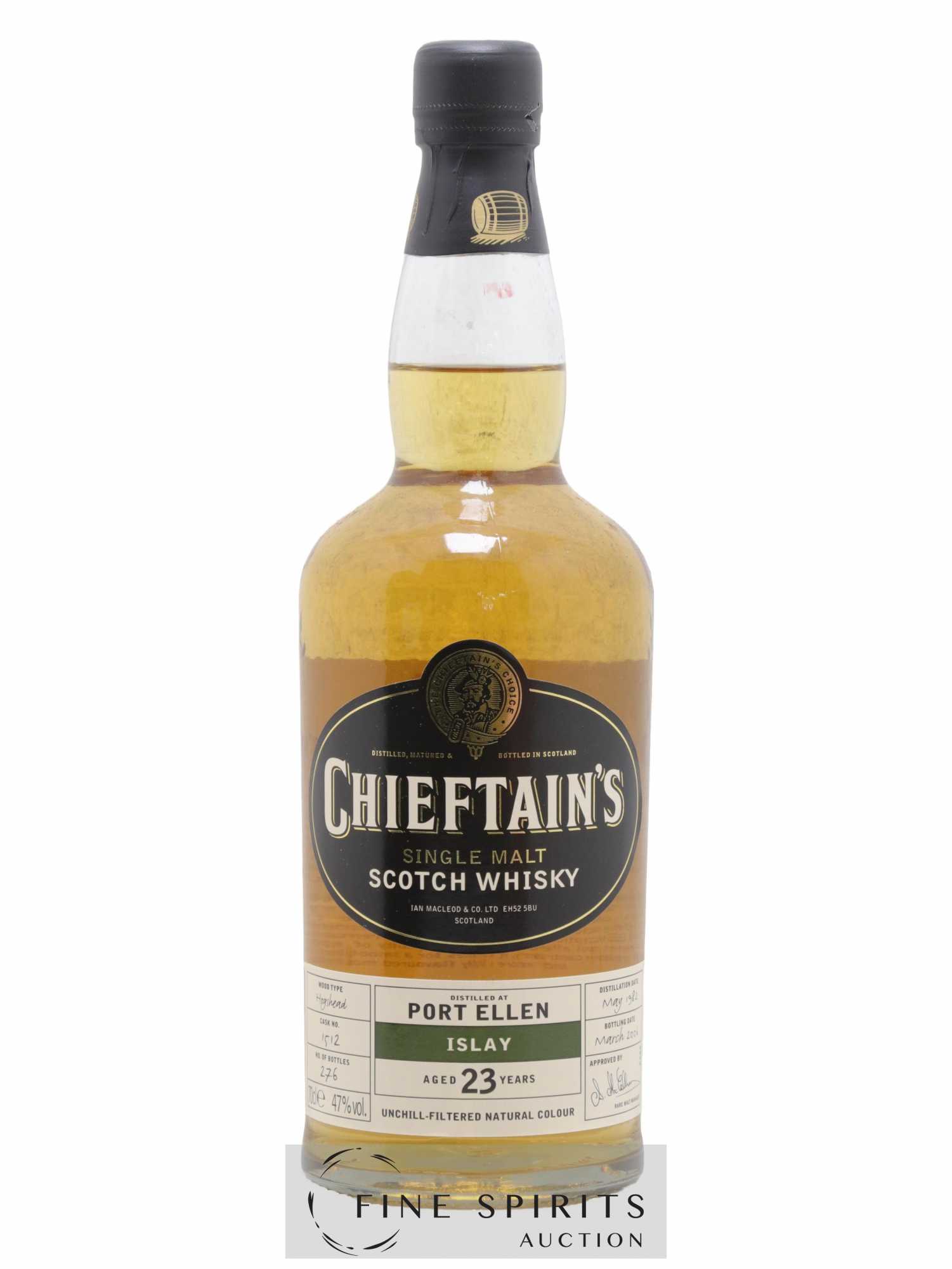 Port Ellen 23 years 1982 Ian Macleod Chieftain's Cask n°1512 - One of 276 - bottled 2006
