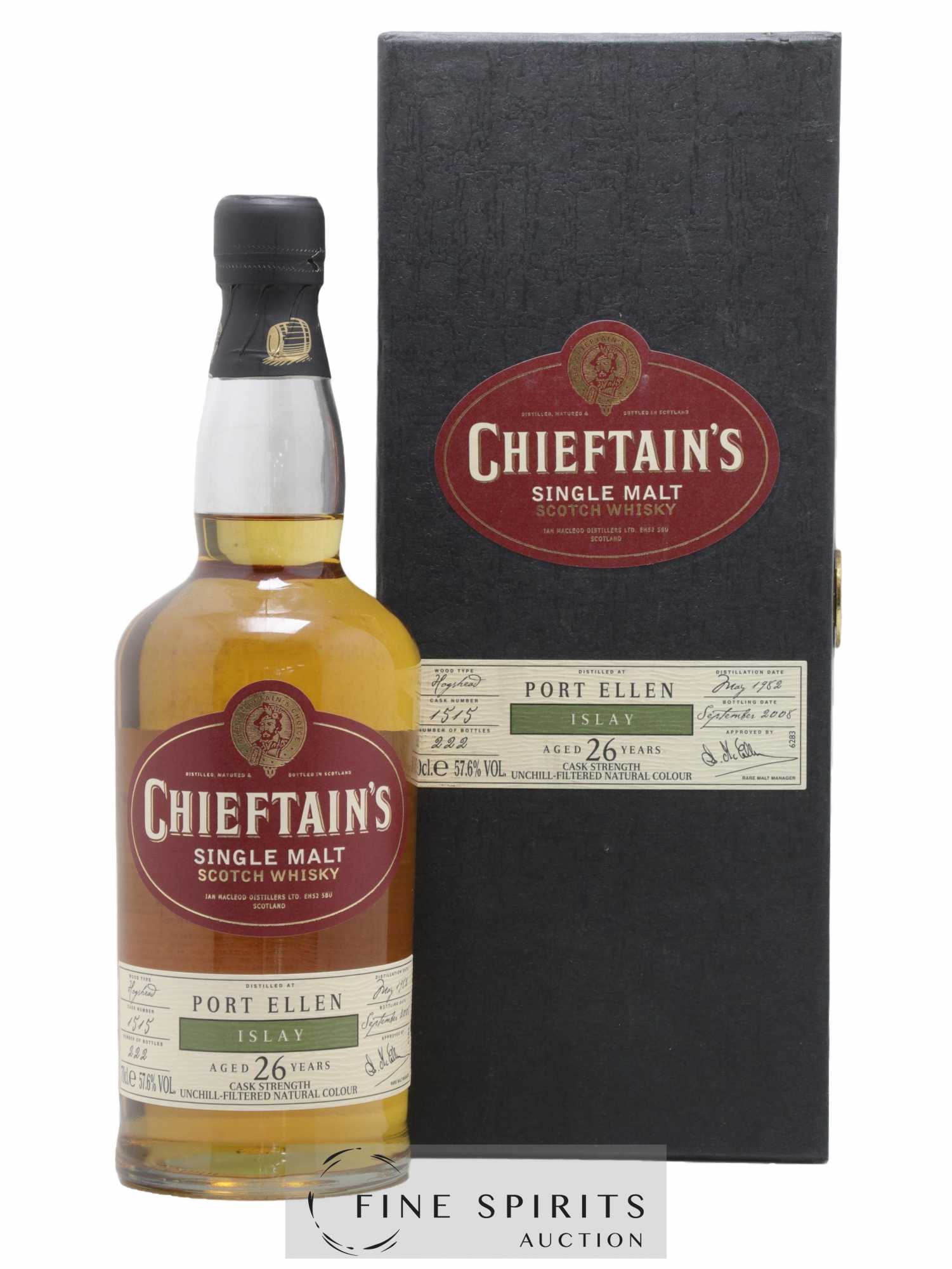Port Ellen 26 years 1982 Ian Macleod Chieftain's Cask n°1515 - One of 222 - bottled 2008