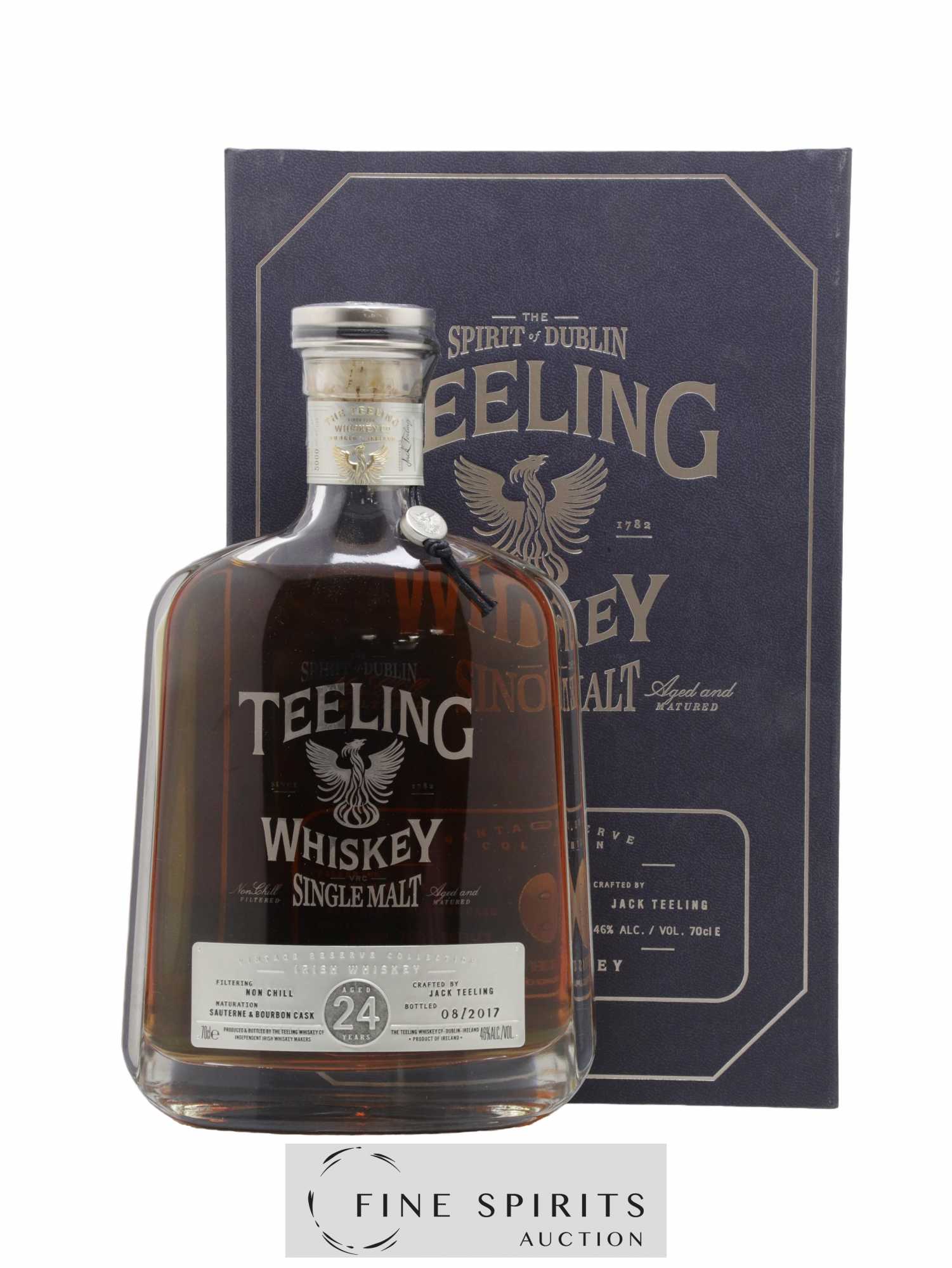 Teeling 24 years Of. The Spirit of Dublin Sauterne & Bourbon Cask - One of 5000 - bottled 2017 Vintage Reserve Collection
