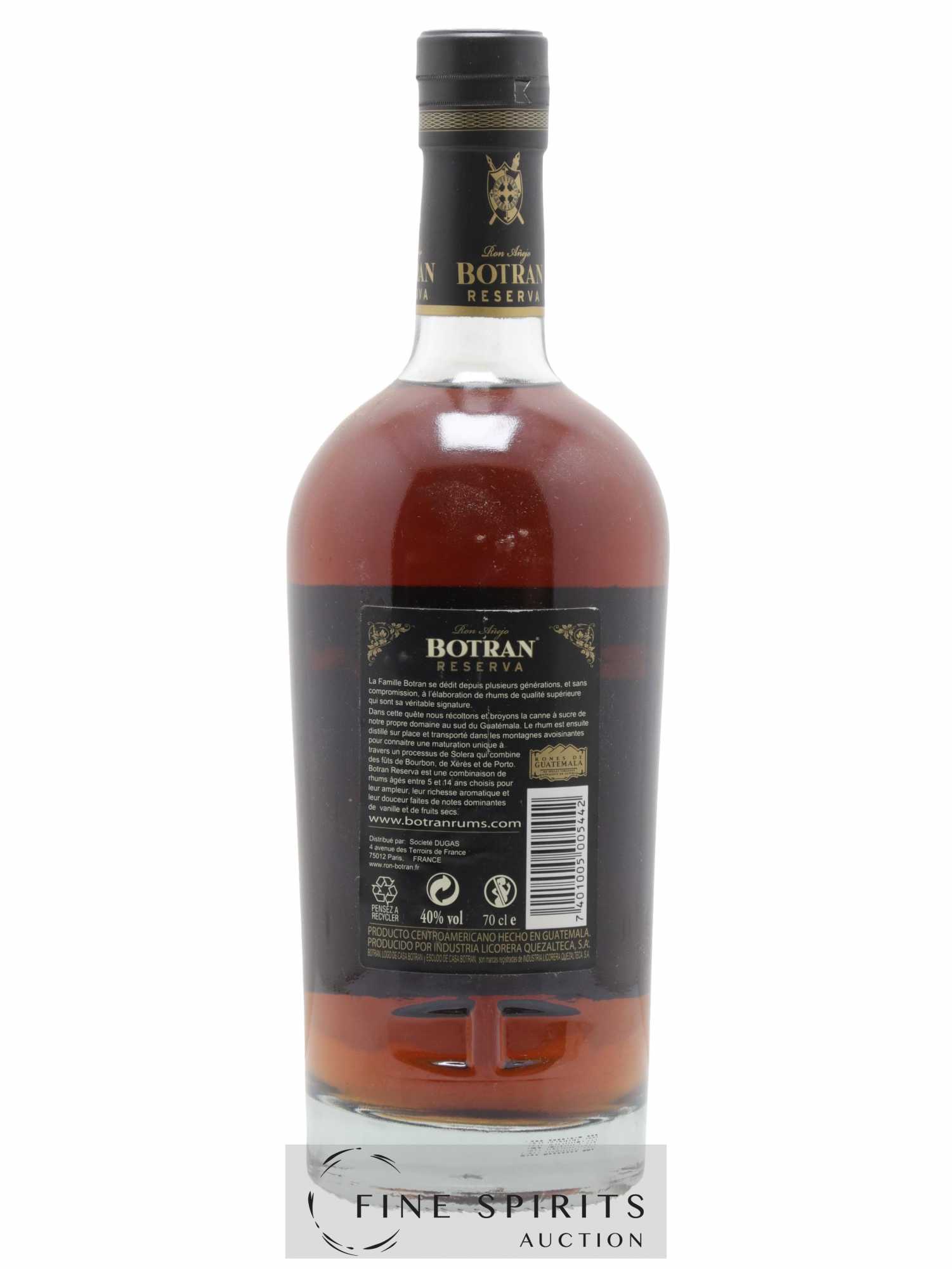 Acheter Rhum Botran Reserva (lot: 2445)