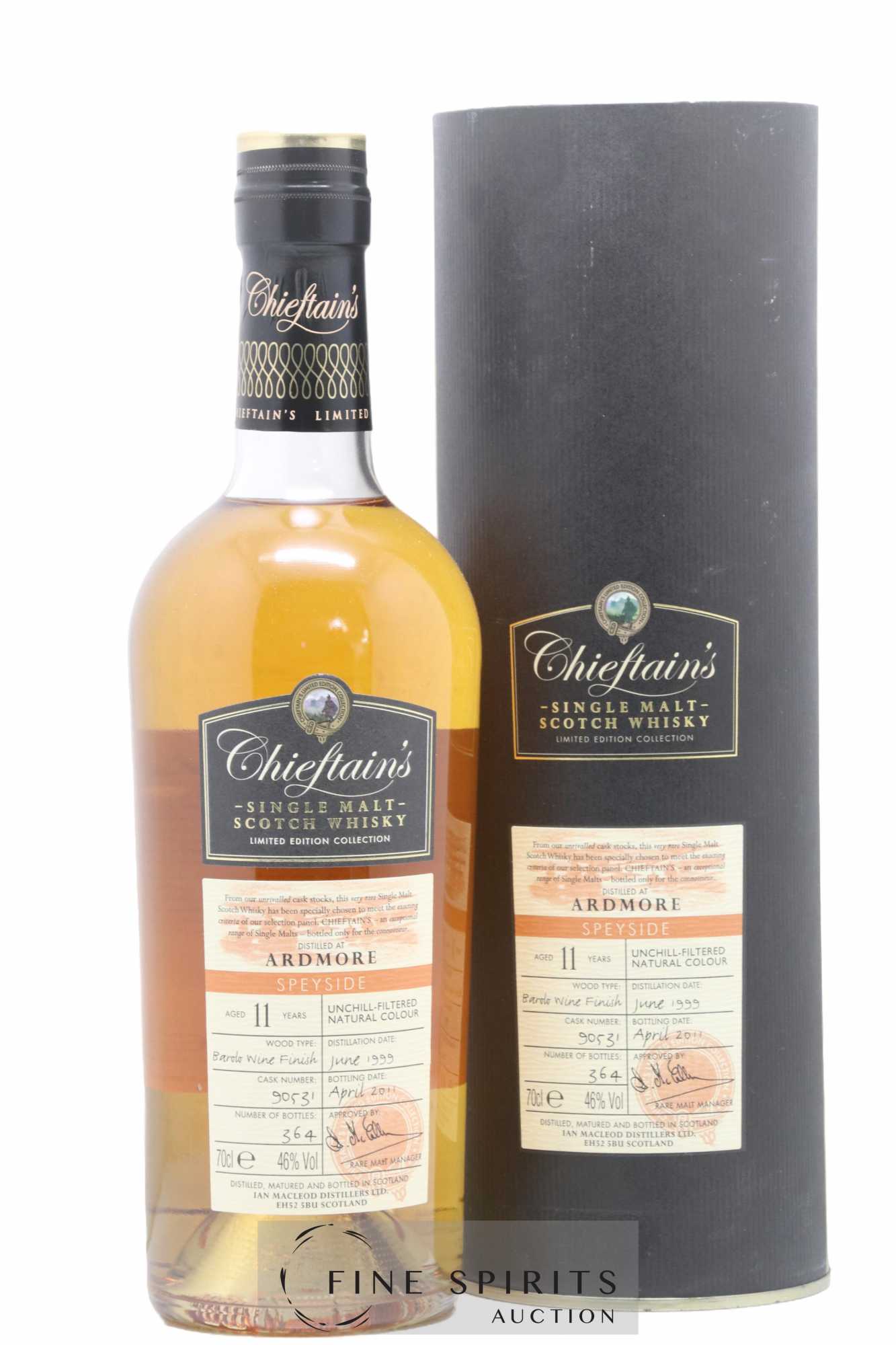 Ardmore 11 years 1999 Ian Macleod Chieftain's Cask n°90531 - One of 364 - bottled 2011 Limited Edition Collection