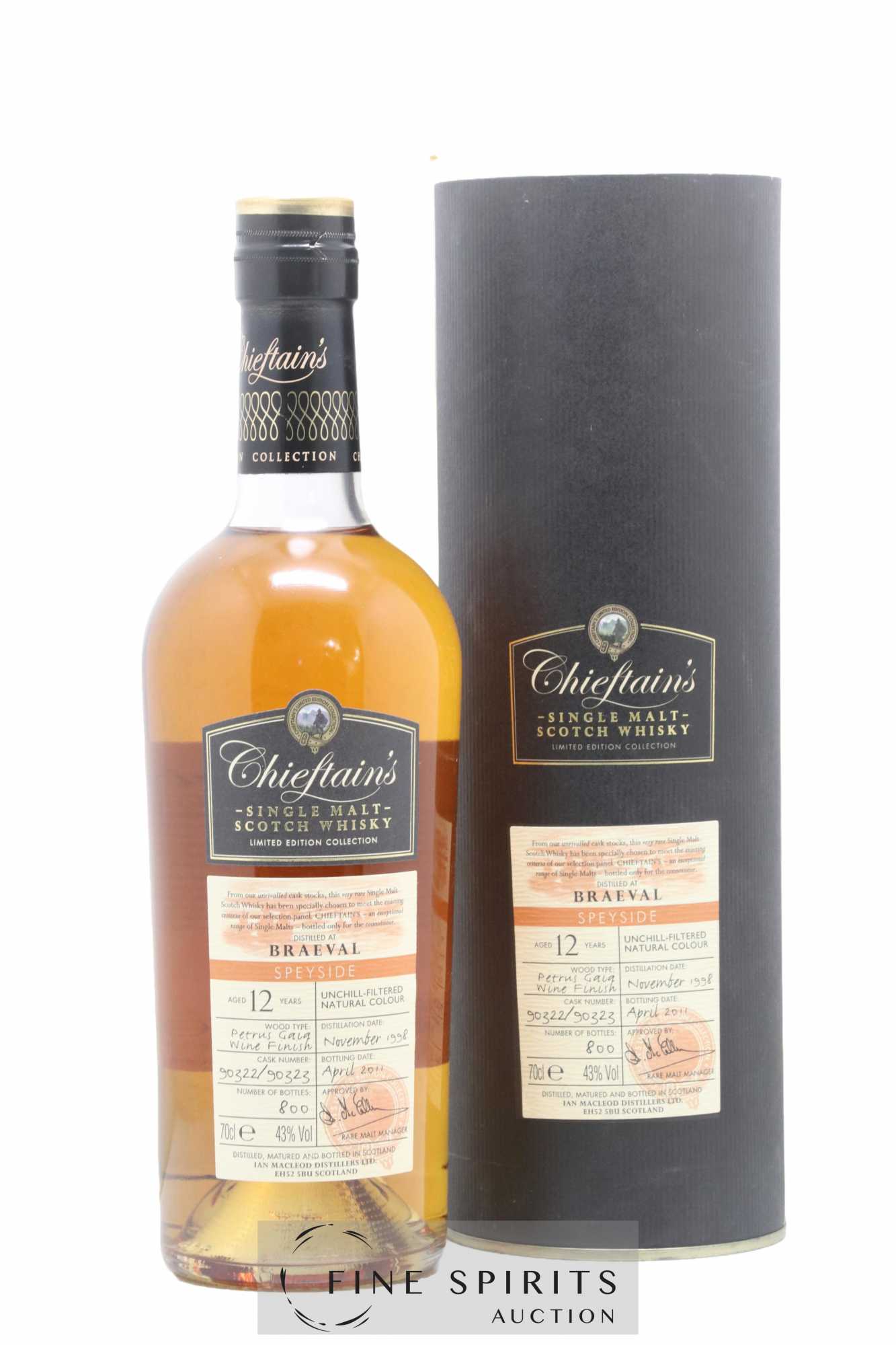 Braeval 12 years 1998 Ian Macleod Chieftain's Cask n°90322-90323 - One of 800 - bottled 2011 Limited Edition Collection