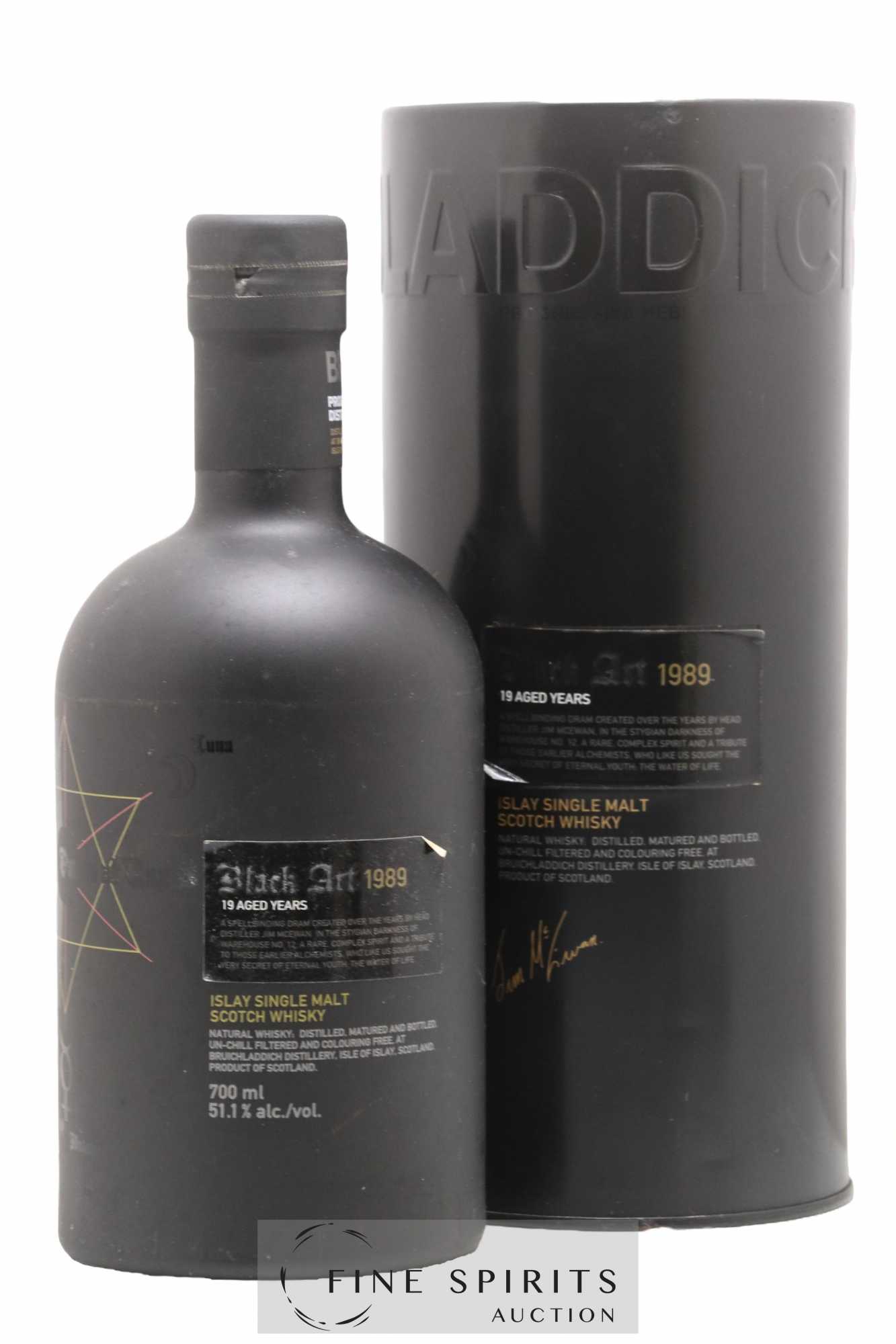 Bruichladdich 19 years 1989 Of. Black Art Edition bottled 2009