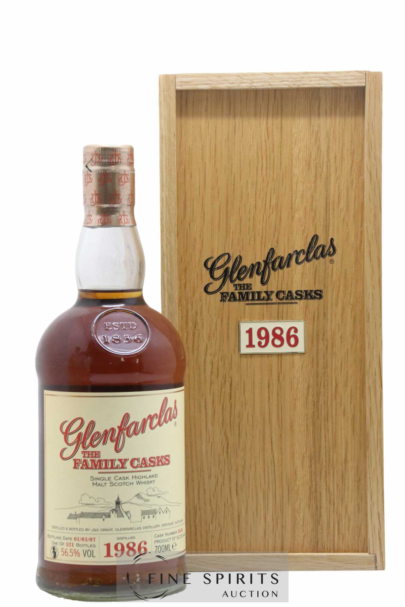 Glenfarclas 1986 Of. The Family Casks Cask n°3434 - One of 521 - bottled 2007