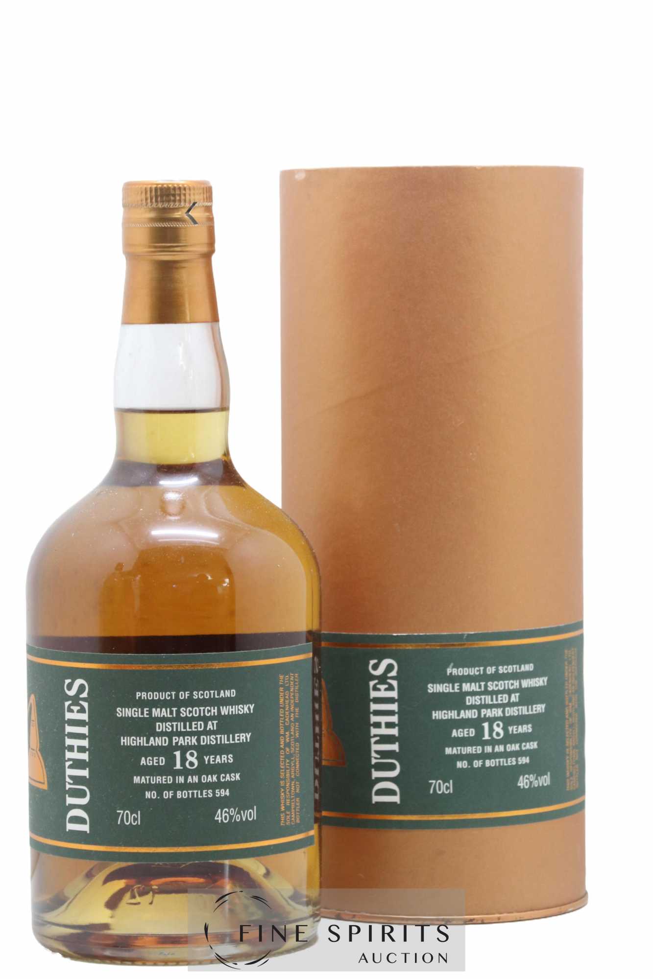 Highland Park 18 years Cadenhead's Duthies Oak Cask - One of 594