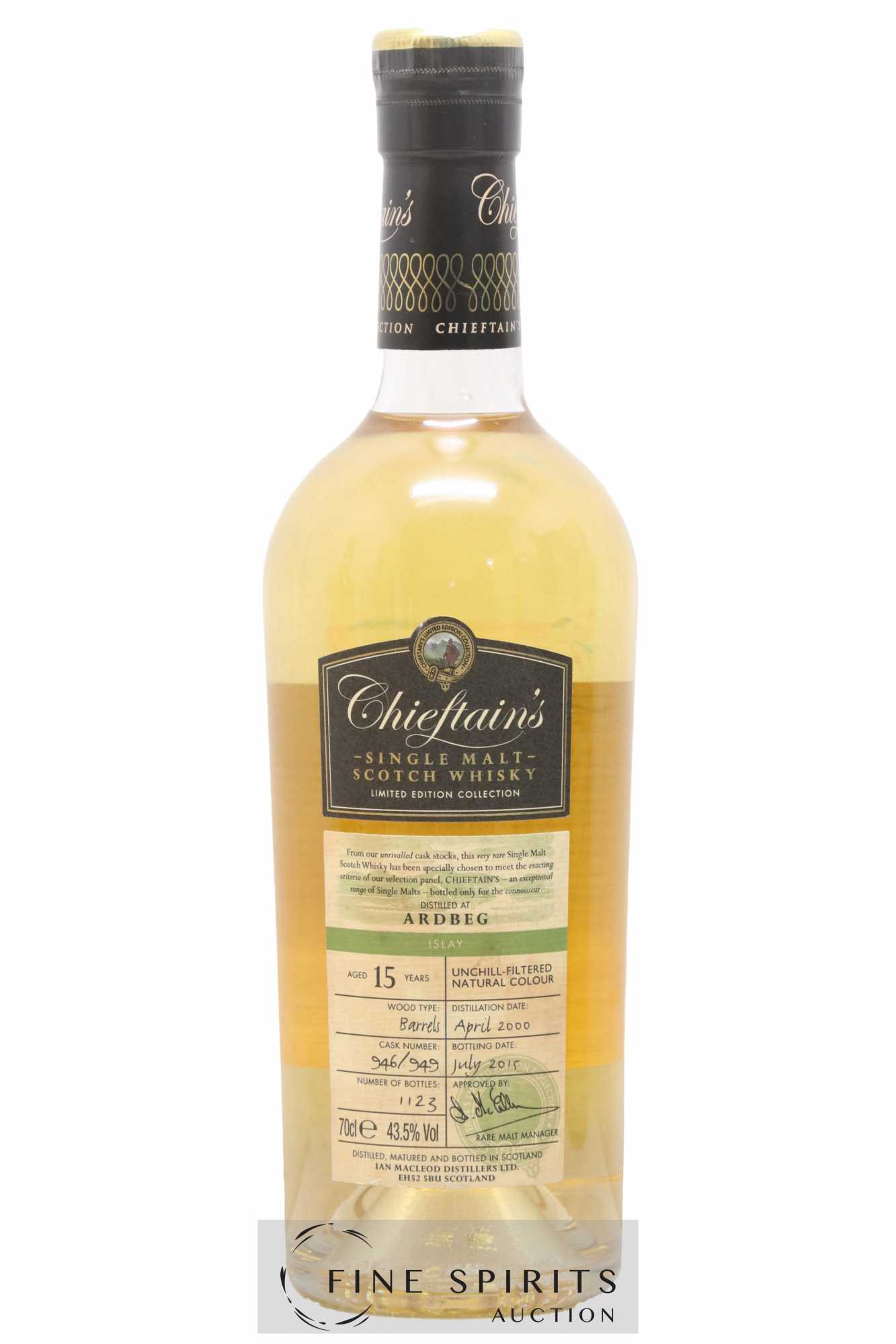 Ardbeg 15 years 2000 Ian Macleod Chieftain's Cask n°946-949 - One of 1123 - bottled 2015 Limited Edition Collection