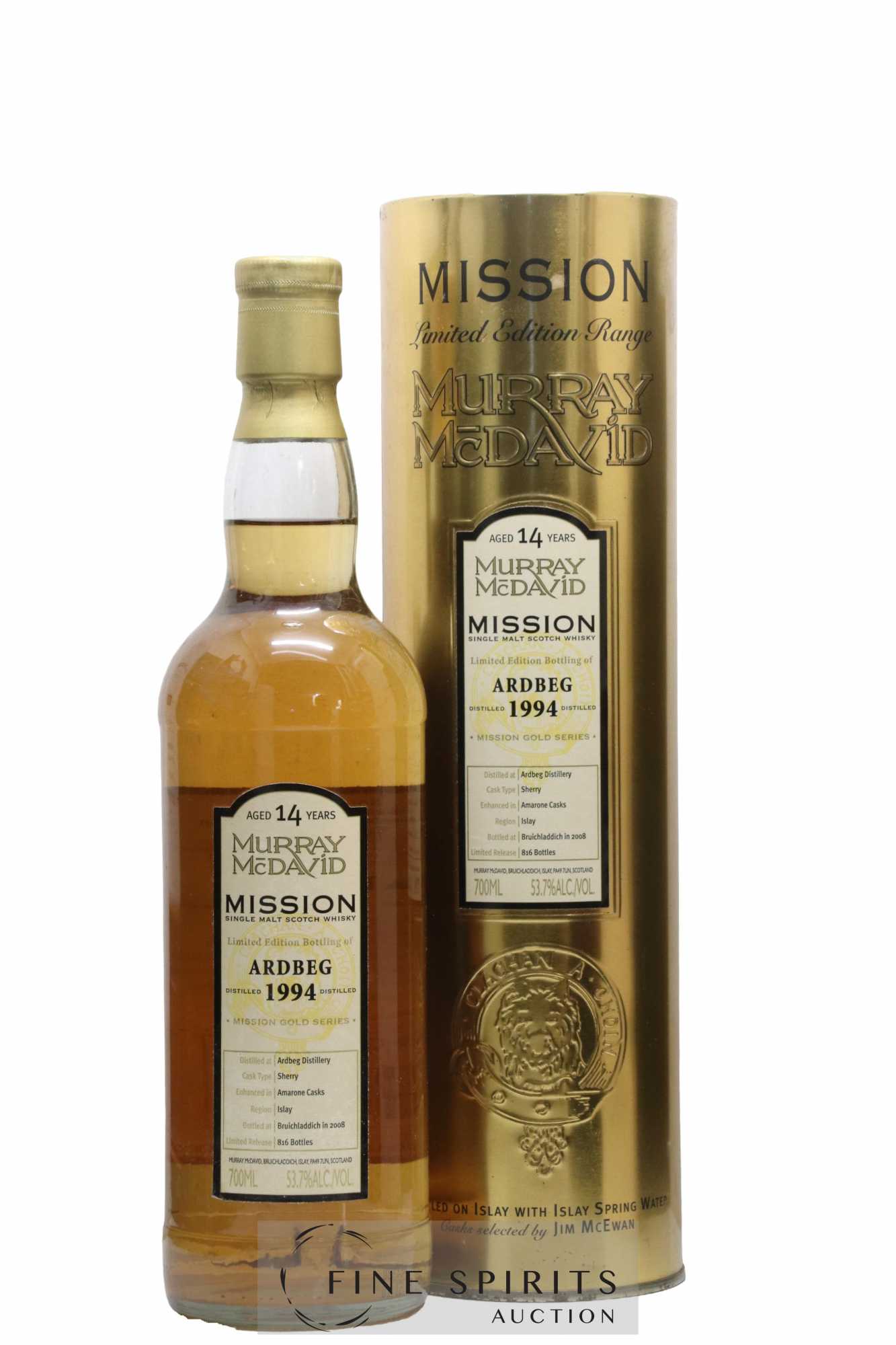 Ardbeg 14 years 1994 Murray Mc David Mission Gold Series Sherry Cask - One of 816 Limited Edition
