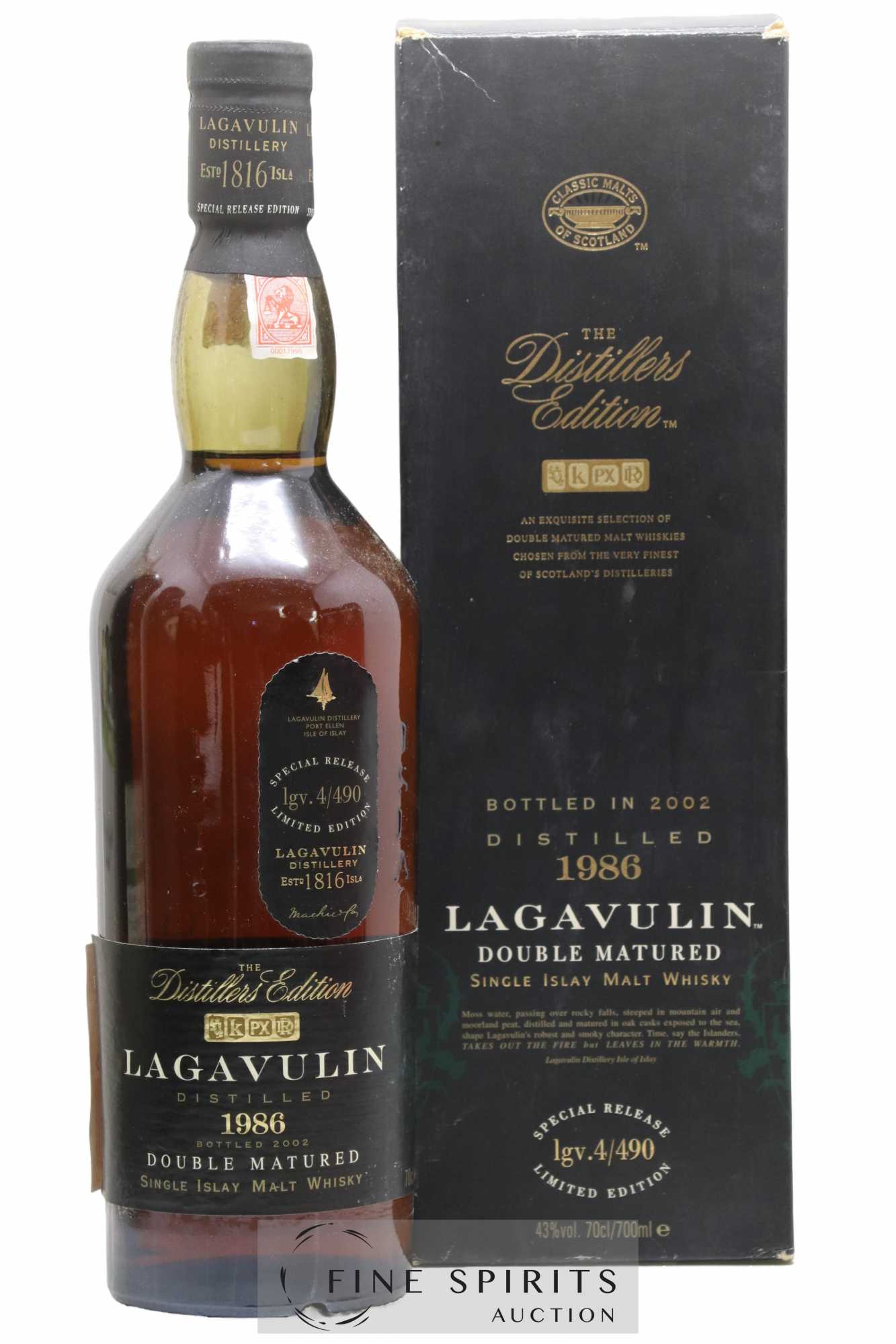 Lagavulin 1986 Of. The Distillers Edition lgv.4-490 - bottled 2002 Special Release - Limited Edition