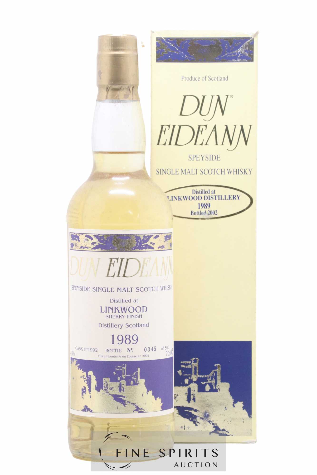 Linkwood 1989 Dun Eideann Sherry Finish Cask n°1992 - One of 500 - bottled 2002