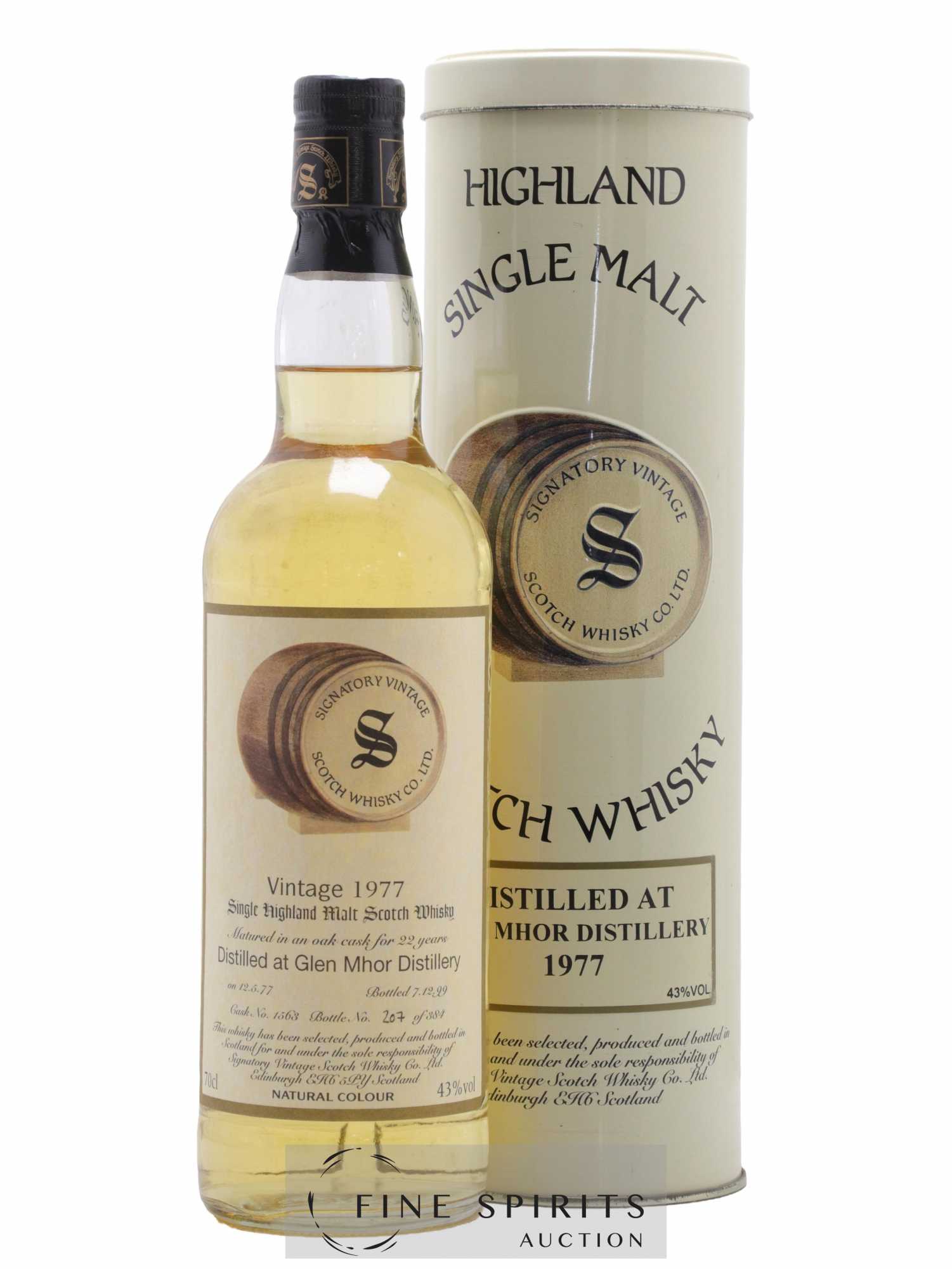 Glen Mhor 22 years 1977 Signatory Vintage Cask n°1563 - One of 384 - bottled 1999