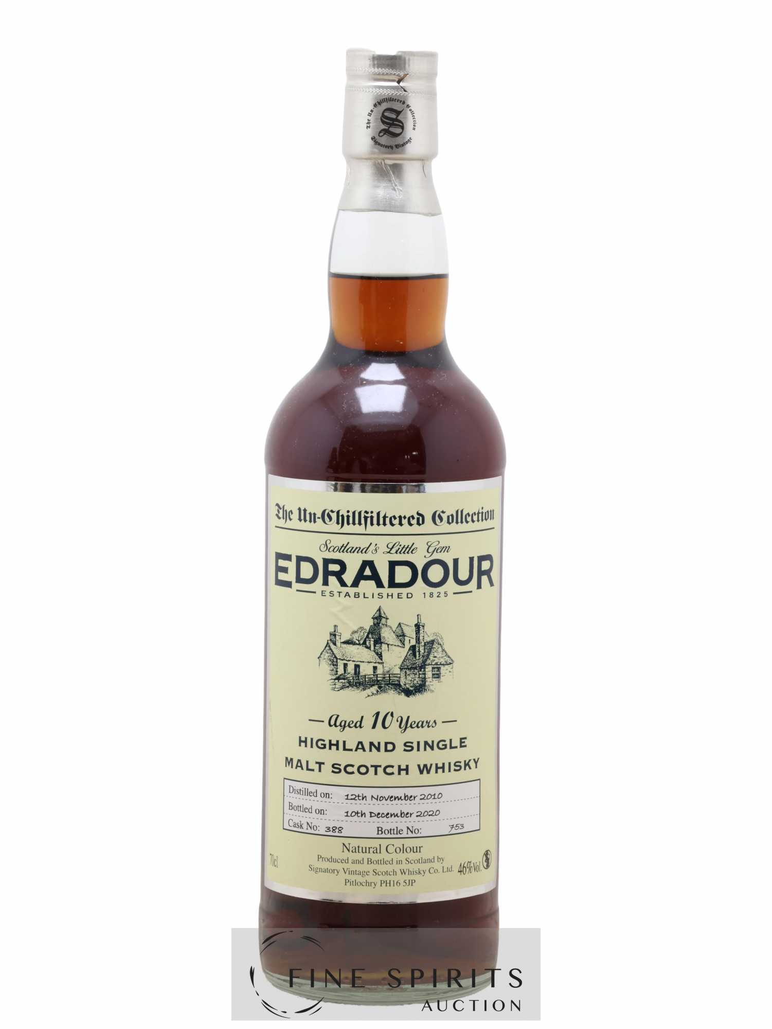 Edradour 10 years 2010 Signatory Vintage Cask n° 388 - bottled 2020 The Un-Chillfiltered Collection