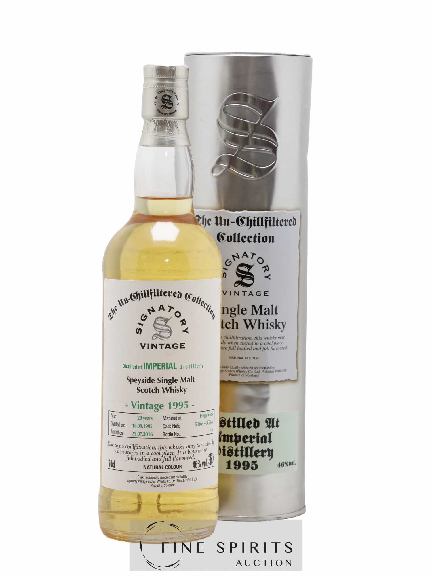 Imperial 20 years 1995 Signatory Vintage Hogshead Casks n°50265-50266 - bottled 2016 The Un-Chillfiltered Collection