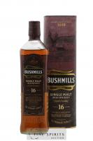 Bushmills 16 years Of. Matured in three woods 