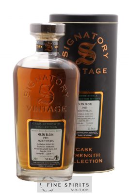 Glen Elgin 19 years 1991 Signatory Vintage Cask n°2324 - One of 412 - bottled 2010 Cask Strength Collection ---- - Lot de 1 Bouteille
