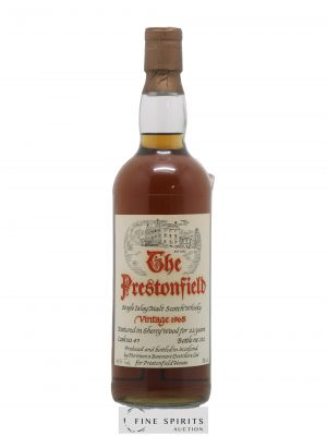 Bowmore 22 years 1965 Of. The Prestonfield Sherry Wood Cask n°47   - Lot de 1 Bouteille