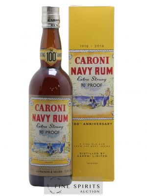 Caroni 18 years Velier Navy Rum 90° Proof - bottled 2018 Celebrating the 100th Anniversary Extra Strong ---- - Lot de 1 Bouteille