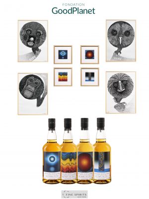 Chichibu Collection Kazumasa Nagai x LMDW (4 original bottles, 4 signed lithographies and 4 original labels) ---- - Lot de 4 Bouteilles