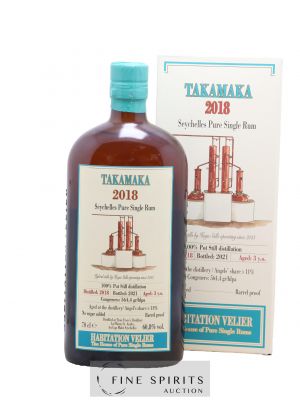 Takamaka 3 years 2018 Of. bottled 2021 Habitation Velier ---- - Lot de 1 Bouteille