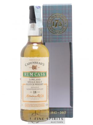 Auchentoshan 18 years 1999 Cadenhead's Rum Cask - Barbados Rum One of 192 - bottled 2017   - Lot of 1 Bottle