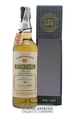 Auchentoshan 18 years 1999 Cadenhead's Rum Cask - Barbados Rum One of 192 - bottled 2017 ---- - Lot de 1 Bouteille