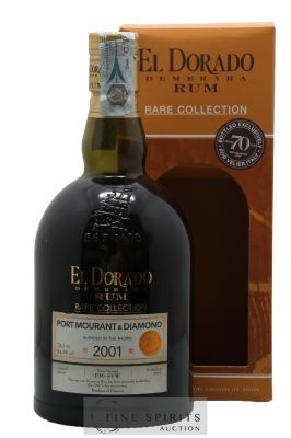 El Dorado 2001 Of. Port Mourant & Diamond Marque PM-SVW - bottled 2017 Velier 70th Anniversary Rare Collection   - Lot de 1 Bouteille