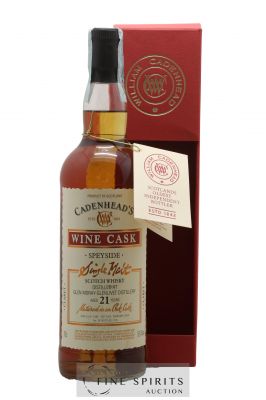 Glen Moray 21 years 1992 Cadenhead's Wine Cask - Claret One of 216 - bottled 2014 ---- - Lot de 1 Bouteille