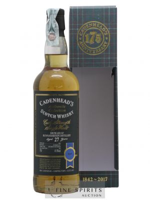 Bunnahabhain 27 years 1989 Cadenhead's Bourbon Hogshead - One of 192 - bottled 2017 Authentic Collection   - Lot de 1 Bouteille