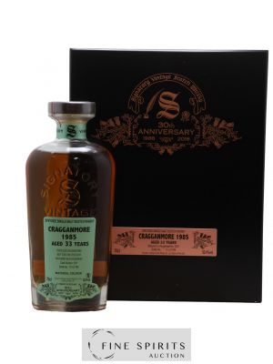 Cragganmore 33 years 1985 Signatory Vintage Cask n°1241 - One of 199 - bottled 2018 30th Anniversary ---- - Lot de 1 Bouteille