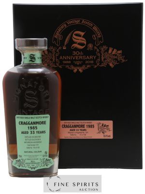 Cragganmore 33 years 1985 Signatory Vintage Cask n°1241 - One of 199 - bottled 2018 30th Anniversary ---- - Lot de 1 Bouteille