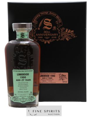 Linkwood 27 years 1990 Signatory Vintage Cask n°9735 - One of 233 - bottled 2018 30th Anniversary ---- - Lot de 1 Bouteille