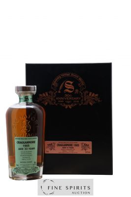 Cragganmore 33 years 1985 Signatory Vintage Cask n°1241 - One of 199 - bottled 2018 30th Anniversary ---- - Lot de 1 Bouteille