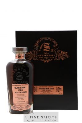 Blair Athol 30 years 1988 Signatory Vintage Cask n°6847 - One of 519 - bottled 2018 30th Anniversary ---- - Lot de 1 Bouteille