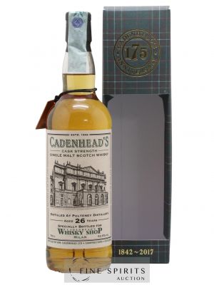 Pulteney 26 years 1990 Cadenhead's One of 168 - bottled 2017 Whisky Shop Milan 175th Anniversary   - Lot de 1 Bouteille