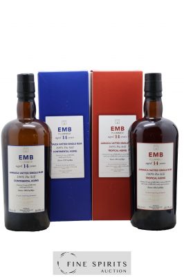 EMB Plummer 14 years Velier Tropical Vs. Continental Aging Coffret 2 bottles E&A Scheer Joint bottling 