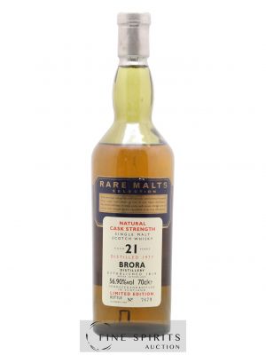 Brora 21 years 1977 Of. Rare Malts Selection Natural Cask Strengh - bottled 1998 Limited Edition   - Lot de 1 Bouteille