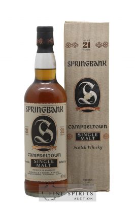 Springbank 21 years Of. Parchment Label   - Lot de 1 Bouteille
