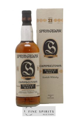 Springbank 21 years Of. Parchment Label   - Lot de 1 Bouteille