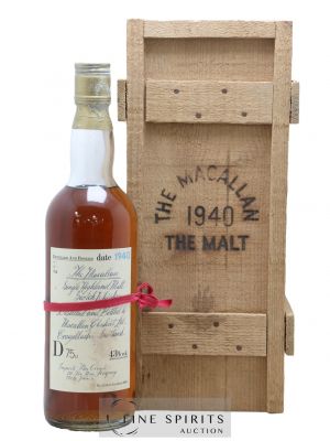 Macallan (The) 1940 Of. Red Ribbon bottled 1981 Corade Import (75cl.)   - Lot de 1 Bouteille