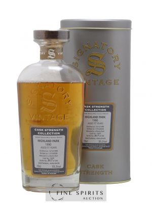 Highland Park 17 years 1990 Signatory Vintage Sherry Butt n°15691 - One of 436 - bottled 2008 Cask Strength Collection   - Lot of 1 Bottle