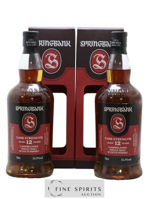 Springbank 12 years Of. Cask Strength (55.3°) ---- - Lot de 2 Bouteilles