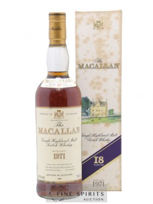 Macallan (The) 18 years 1971 Of. Sherry Wood Matured - bottled 1989 ---- - Lot de 1 Bottle