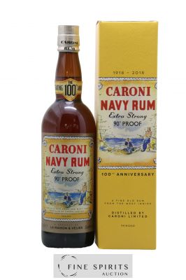 Caroni 18 years Velier Navy Rum 90° Proof - bottled 2018 Celebrating the 100th Anniversary Extra Strong ---- - Lot de 1 Bouteille