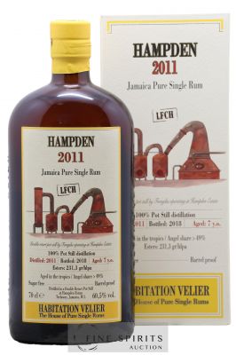 Hampden 7 years 2011 Of. LFCH Pot Still Distillation - bottled 2018 Habitation Velier ---- - Lot de 1 Bouteille