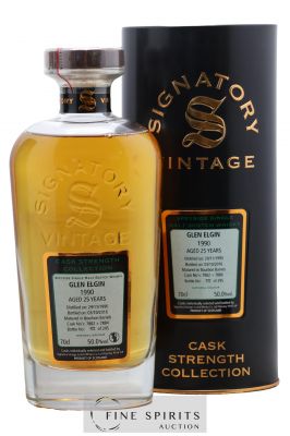 Glen Elgin 25 years 1990 Signatory Vintage Cask n°7882-7884 - One of 295 - bottled 2016 Cask Strength Collection ---- - Lot de 1 Bouteille